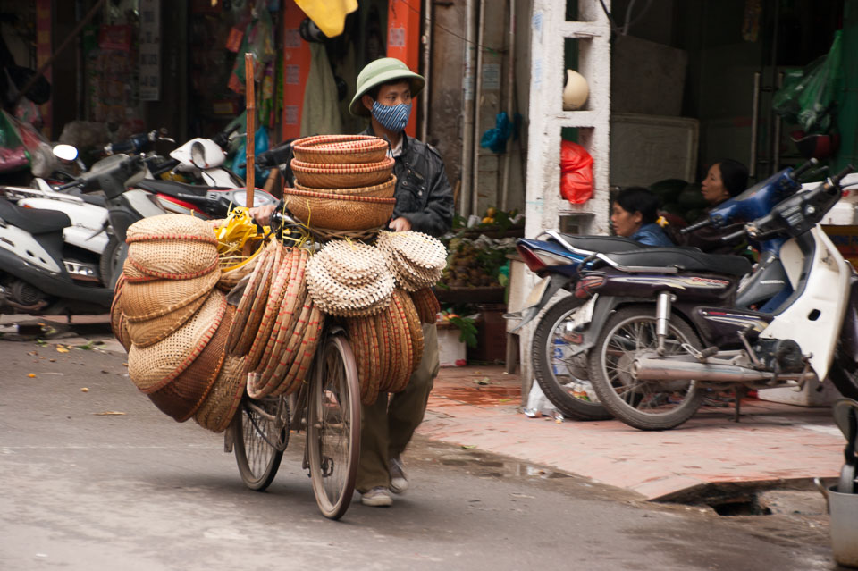 “Baskets on a Bike in Hanoi” by Emma Jones